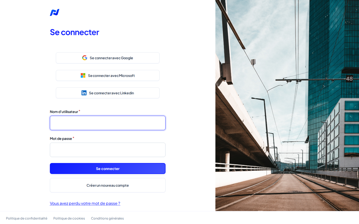 La page de connexion