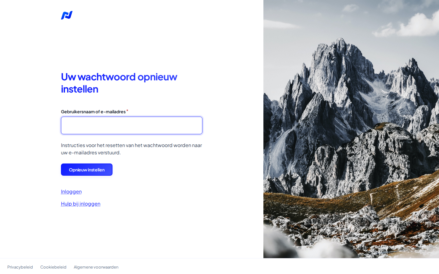 Wachtwoord vergeten