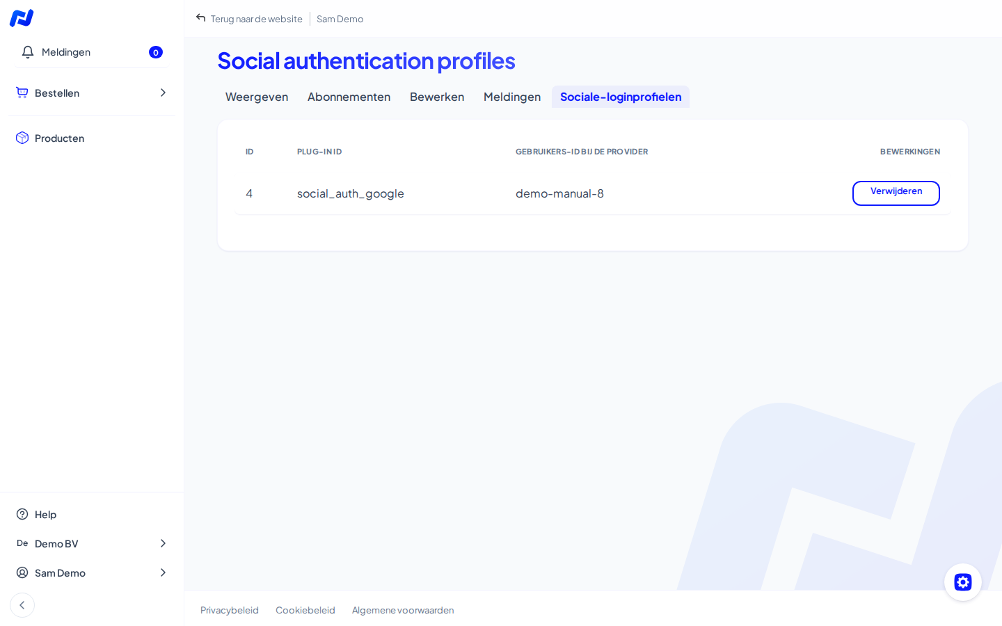 Gekoppelde accounts